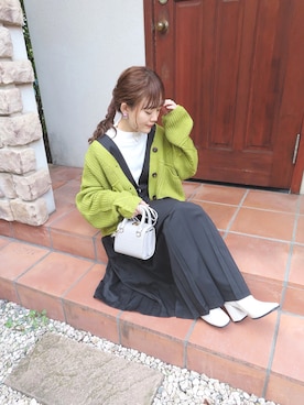 「GRL（グレイル）のアイテム（ジャンパースカート）」を使った、chicchimoさん（レディース・152cm）の秋コーディネート