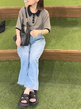 「coca（coca）（コカ）のアイテム（パンツ）」を使った、chicchimoさん（レディース・152cm）の秋コーディネート