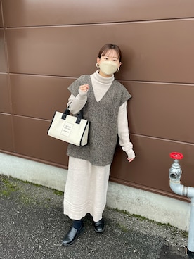 「マイベストコーデ2022」｜「アイテム（バッグ）」を使った、chicchimoさん（レディース・152cm）の冬コーディネート