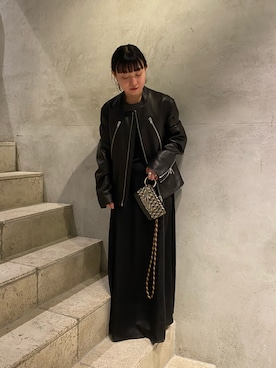 「DRIES VAN NOTEN（ドリスヴァンノッテン）のアイテム（バッグ）」を使った、Dream ch/154cmさん（レディース・154cm）の秋コーディネート
