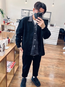 「TAKAHIROMIYASHITATheSoloIst.（タカヒロミヤシタザソロイスト）のアイテム（アクセサリー）」を使った、でこるさん（メンズ・169cm）の冬コーディネート
