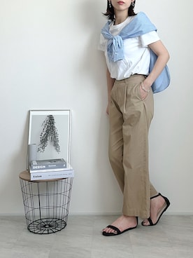 「肩掛け」｜「アイテム（アクセサリー）」を使った、Lilychouchouさん（レディース・163cm）の春コーディネート