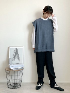 「SPINNS(スピンズ)のアイテム(その他シューズ)」を使った、Lilychouchouさん(レディース・163cm)の秋コーディネート