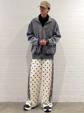 「アイテム（ジャージ、グレー系）」を使った、KSさん（メンズ・172cm）の秋コーディネート