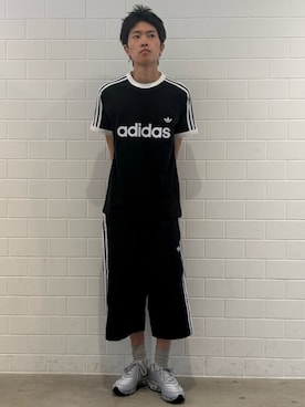 「adidas（アディダス）のメガライド F50 / MEGARIDE F50 / アディダスオリジナルス adidas Originals（スニーカー、シルバー系）」を使った、KSさん（メンズ・172cm）の夏コーディネート