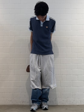「adidas（アディダス）のアディスター コントロール 5 / ADISTAR CONTROL 5 / アディダスオリジナルス adidas Originals（スニーカー、グレー系）」を使った、KSさん（メンズ・172cm）の夏コーディネート