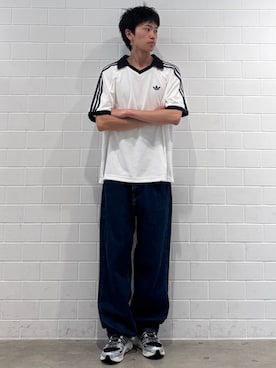 「adidas（アディダス）のアディスター コントロール 5 / ADISTAR CONTROL 5 / アディダスオリジナルス adidas Originals（スニーカー、ブラック系）」を使った、KSさん（メンズ・172cm）の夏コーディネート
