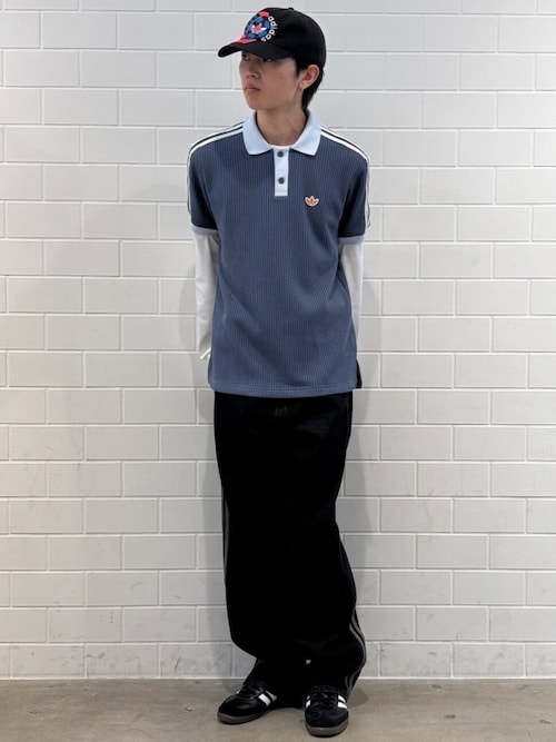 adidas（アディダス） ポロシャツ 半袖 ワッフル ニット ポロシャツ