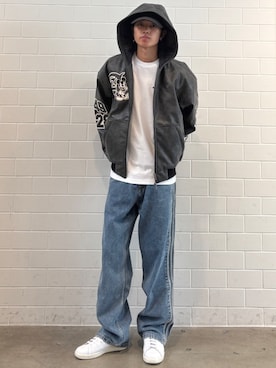 「adidas（アディダス）のスタンスミス 80s / Stan Smith 80s / アディダスオリジナルス adidas Originals（スニーカー、ホワイト系）」を使った、KSさん（メンズ・172cm）の夏コーディネート