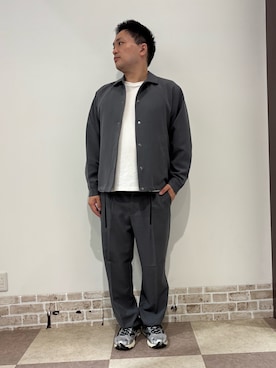 「ITEMS URBANRESEARCH（アイテムズ アーバンリサーチ）の『イージーケア/UVカット/セットアップ対応』EVERY DAY TRコーチジャケット（その他アウター、グレー系）」を使った、yujiroさん（メンズ・170cm）の秋コーディネート