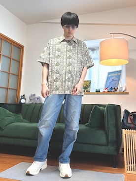 「PUMA（プーマ）のアイテム（スニーカー、ホワイト系）」を使った、RYO YAMさん（メンズ・177cm）の夏コーディネート