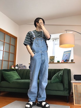 「BEN DAVIS（ベンデイビス）のアイテム」を使った、RYO YAMさん（メンズ・177cm）の春コーディネート