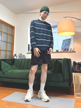「PUMA（プーマ）のアイテム（スニーカー、ホワイト系）」を使った、RYO YAMさん（メンズ・177cm）の夏コーディネート