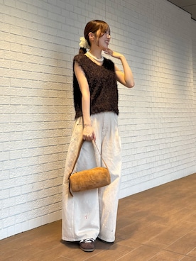 「DouDou（ドゥドゥ）のアイテム（ニット/セーター）」を使った、doudoukokoroさん（レディース・160cm）の秋コーディネート