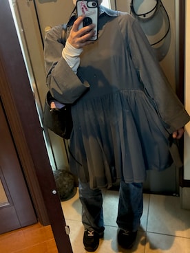 「GU（ジーユー）のアイテム（ワンピース/ドレス）」を使った、a___ya_さん（レディース・152cm）の春コーディネート