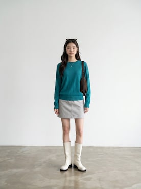 「Archivepke（アーカイブエプク）のArchivepke/アーカイブエプク Luv moon bag (Suede) シープスキン ショルダーバッグ 2026年春夏（ショルダーバッグ、ブラウン系）」を使った、aiさん（レディース・165cm）の夏コーディネート