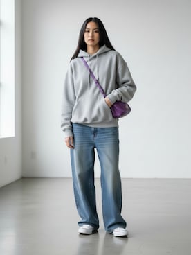 「Levi's（リーバイス）のLEVI'S/リーバイス 501 LOOSE ルーズデニム 2026年春夏（デニムパンツ、ブルー系）」を使った、aiさん（レディース・165cm）の春コーディネート