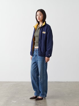 「Levi's（リーバイス）のLEVI'S/リーバイス 565 LOOSE STRAIGHT ルーズストレート デニムパンツ ストレートシルエット（デニムパンツ、ブルー系）」を使った、aiさん（レディース・165cm）の秋コーディネート