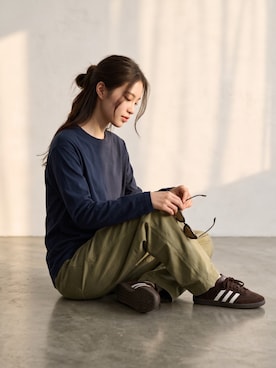「GILDAN（ギルダン）のアイテム」を使った、aiさん（レディース・165cm）の秋コーディネート