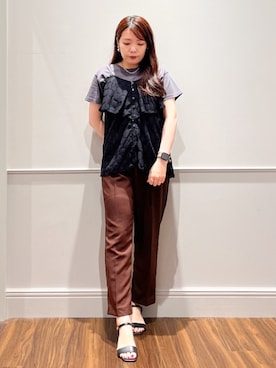 「grove（グローブ）のアイテム」を使った、mさん（レディース・160cm）の夏コーディネート