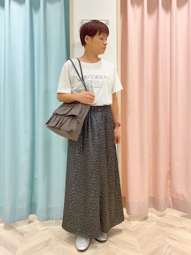 「SHOO・LA・RUE（シューラルー）のアイテム（トートバッグ）」を使った、ひとみさん（レディース・152cm）の夏コーディネート