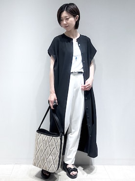 「Reflect（リフレクト）のアイテム（パンツ）」を使った、まちこさん（レディース・157cm）の夏コーディネート