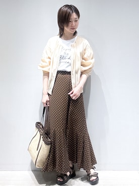 「Reflect（リフレクト）のアイテム（ブルゾン）」を使った、まちこさん（レディース・157cm）の春コーディネート