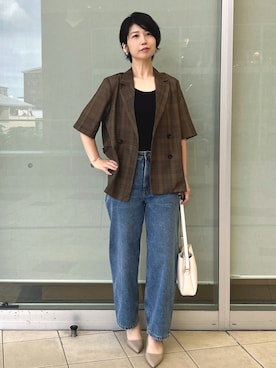 「OPAQUE.CLIP（オペークドットクリップ）のアイテム」を使った、YO-KOさん（レディース・169cm）の夏コーディネート