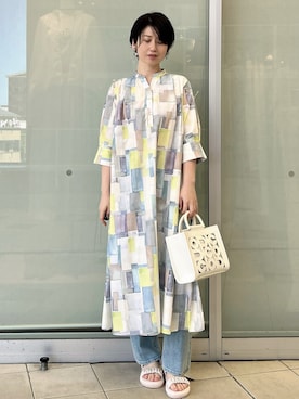 「OPAQUE.CLIP（オペークドットクリップ）のアイテム（バッグ）」を使った、YO-KOさん（レディース・169cm）の春コーディネート