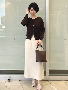 「OPAQUE.CLIP（オペークドットクリップ）のアイテム」を使った、YO-KOさん（レディース・169cm）の夏コーディネート