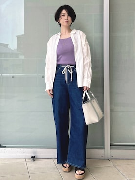 「OPAQUE.CLIP（オペークドットクリップ）のアイテム（バッグ）」を使った、YO-KOさん（レディース・169cm）の春コーディネート