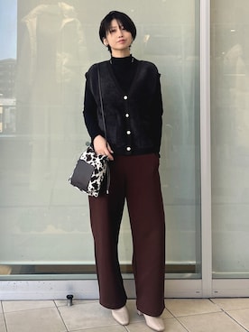 「OPAQUE.CLIP（オペークドットクリップ）のアイテム（バッグ）」を使った、YO-KOさん（レディース・169cm）の春コーディネート