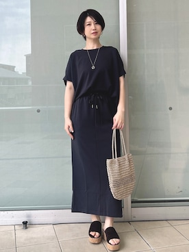 「OPAQUE.CLIP（オペークドットクリップ）のアイテム（バッグ）」を使った、YO-KOさん（レディース・169cm）の春コーディネート