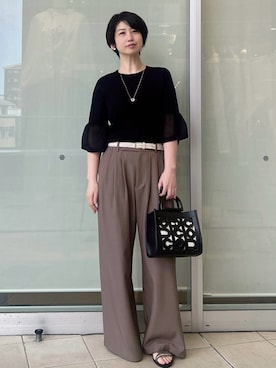 「OPAQUE.CLIP（オペークドットクリップ）のアイテム（バッグ）」を使った、YO-KOさん（レディース・169cm）の春コーディネート