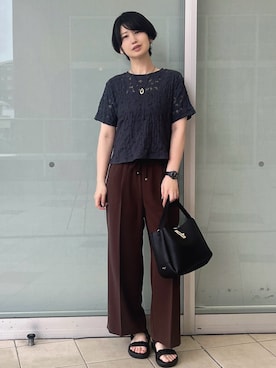 「OPAQUE.CLIP（オペークドットクリップ）のアイテム」を使った、YO-KOさん（レディース・169cm）の夏コーディネート
