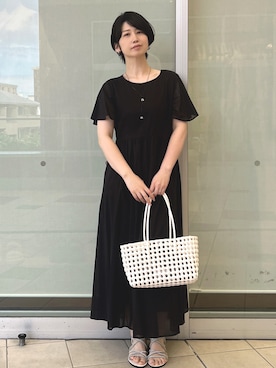 「OPAQUE.CLIP（オペークドットクリップ）のアイテム」を使った、YO-KOさん（レディース・169cm）の夏コーディネート