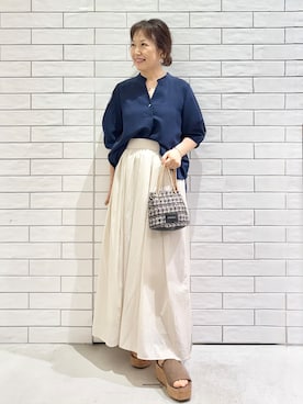 「OPAQUE.CLIP（オペークドットクリップ）のアイテム」を使った、yさん（レディース・148cm）の夏コーディネート