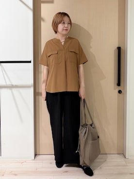 「SHOO・LA・RUE（シューラルー）のアイテム（トートバッグ）」を使った、ひらしーさん（レディース・164cm）の夏コーディネート