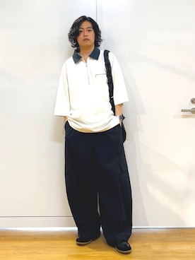 「tk.TAKEO KIKUCHI（ティーケータケオキクチ）のアイテム（シューズ）」を使った、Hisashiさん（メンズ・166cm）の春コーディネート