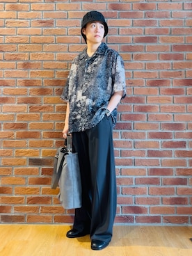 「tk.TAKEO KIKUCHI（ティーケータケオキクチ）のアイテム（シューズ）」を使った、Hisashiさん（メンズ・167cm）の夏コーディネート