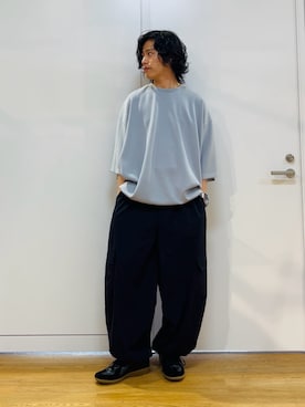 「tk.TAKEO KIKUCHI（ティーケータケオキクチ）のアイテム（パンツ）」を使った、Hisashiさん（メンズ・166cm）の春コーディネート