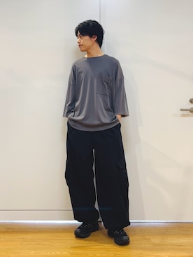 「tk.TAKEO KIKUCHI（ティーケータケオキクチ）のアイテム」を使った、Hisashiさん（メンズ・166cm）の春コーディネート