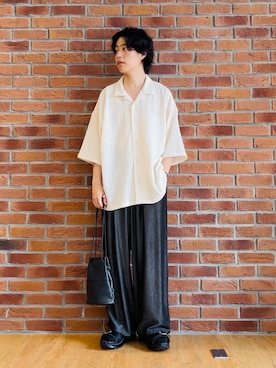 「tk.TAKEO KIKUCHI（ティーケータケオキクチ）のアイテム（シューズ）」を使った、Hisashiさん（メンズ・167cm）の夏コーディネート