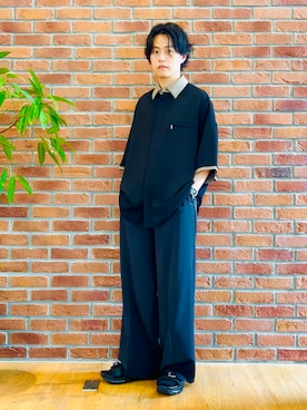 「tk.TAKEO KIKUCHI（ティーケータケオキクチ）のアイテム（トップス）」を使った、Hisashiさん（メンズ・167cm）の春コーディネート