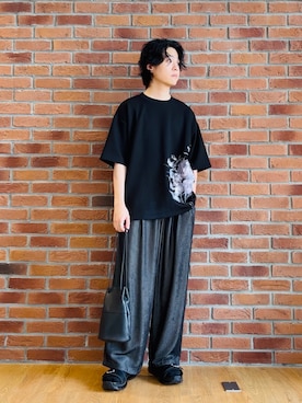 「tk.TAKEO KIKUCHI（ティーケータケオキクチ）のアイテム（シューズ）」を使った、Hisashiさん（メンズ・167cm）の夏コーディネート