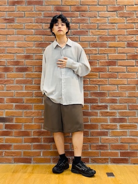 「tk.TAKEO KIKUCHI（ティーケータケオキクチ）のアイテム（トップス）」を使った、Hisashiさん（メンズ・167cm）の夏コーディネート