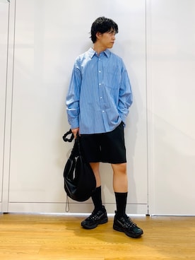 「tk.TAKEO KIKUCHI（ティーケータケオキクチ）のアイテム（パンツ）」を使った、Hisashiさん（メンズ・166cm）の春コーディネート