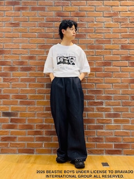「tk.TAKEO KIKUCHI（ティーケータケオキクチ）のアイテム（トップス）」を使った、Hisashiさん（メンズ・167cm）の夏コーディネート