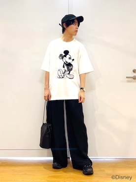 「tk.TAKEO KIKUCHI（ティーケータケオキクチ）のアイテム（バッグ）」を使った、Hisashiさん（メンズ・167cm）の春コーディネート
