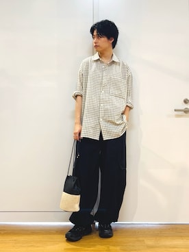 「tk.TAKEO KIKUCHI（ティーケータケオキクチ）のアイテム」を使った、Hisashiさん（メンズ・166cm）の春コーディネート